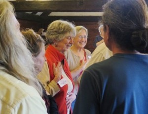 Rosalie (in red) at the 2015 Gathering
