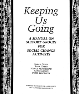 Cover of Keeping Us Going - support group manual